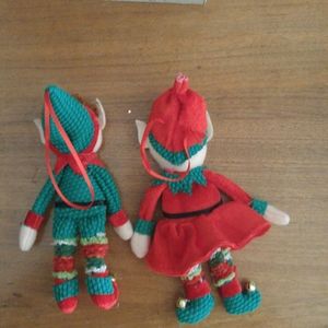 None Holiday - Boy and girl elf ornaments None Holiday - Boy and girl elf ornaments